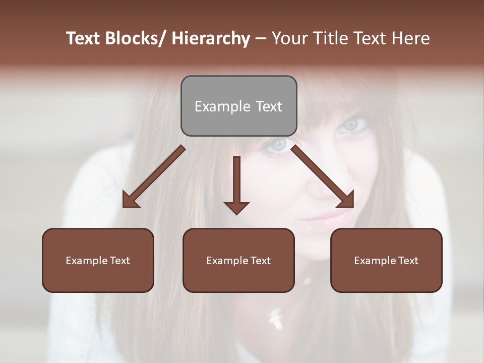 Brunette Pubescent Child PowerPoint Template