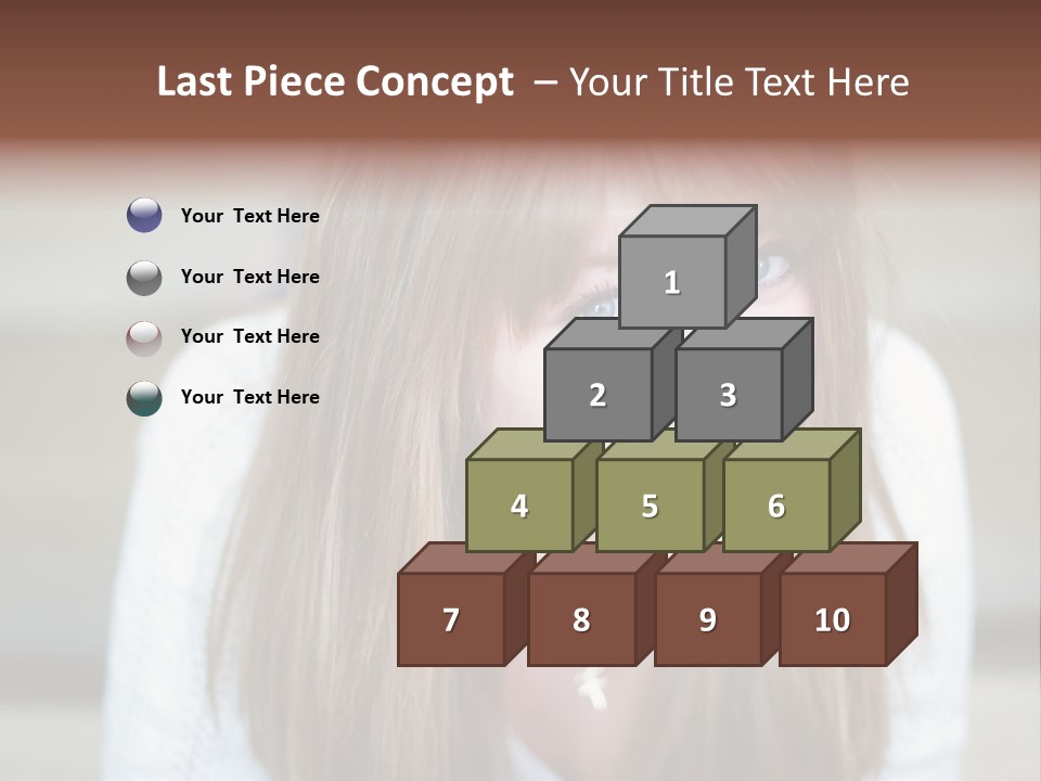 Brunette Pubescent Child PowerPoint Template