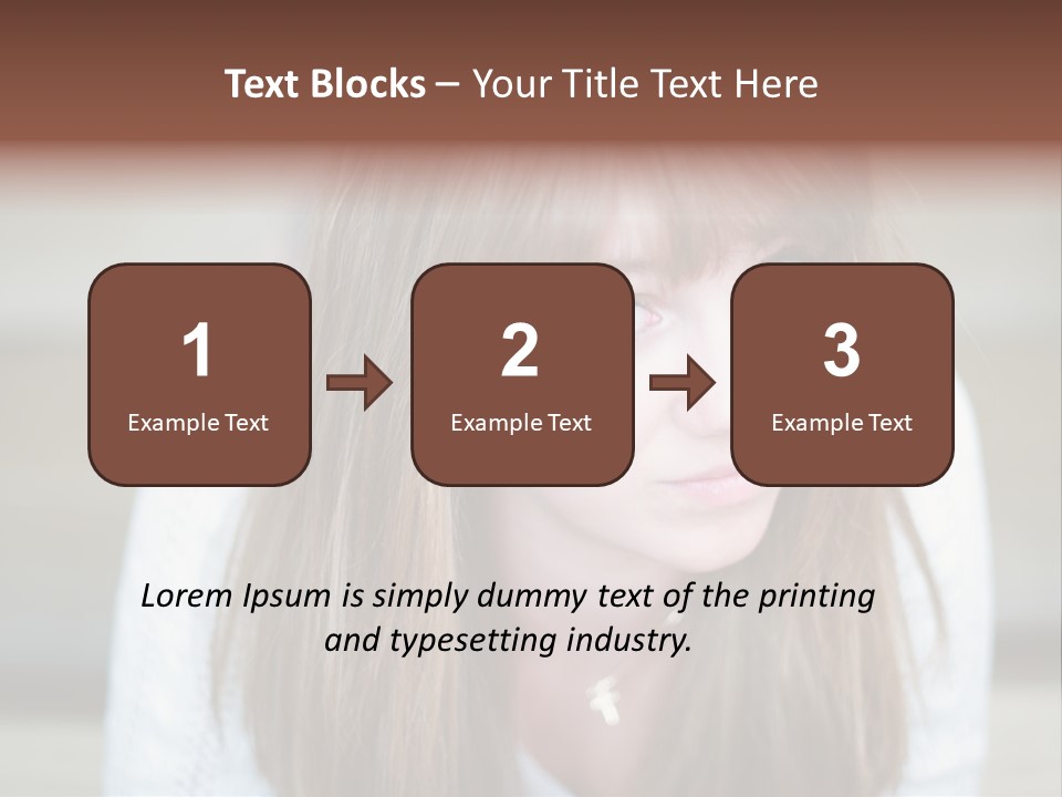 Brunette Pubescent Child PowerPoint Template