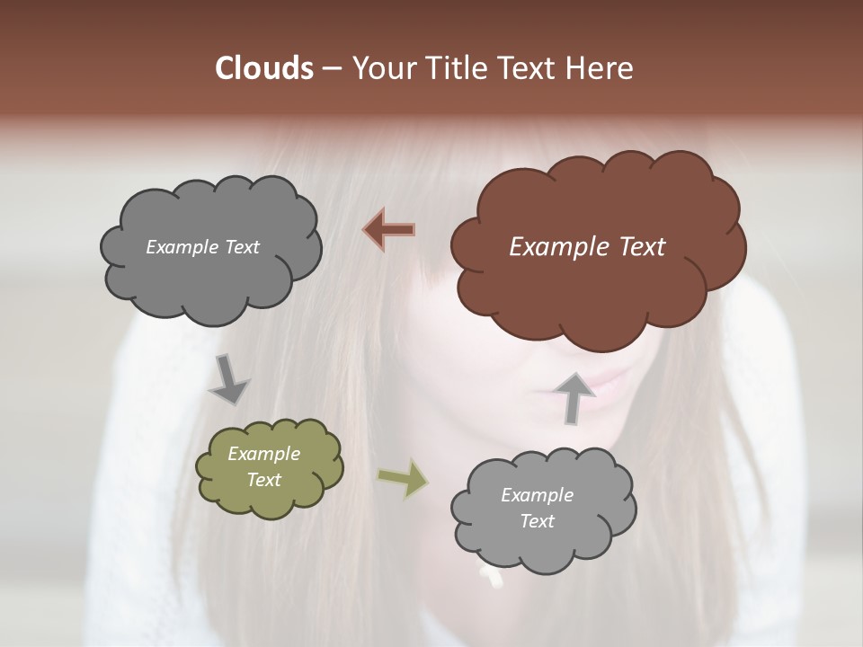 Brunette Pubescent Child PowerPoint Template