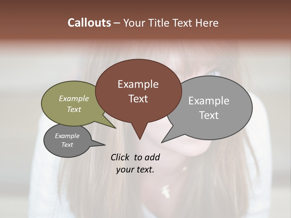 Brunette Pubescent Child PowerPoint Template