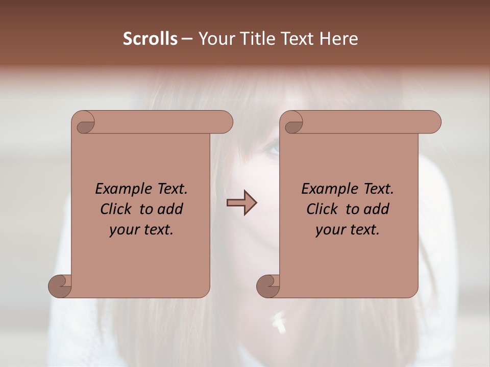 Brunette Pubescent Child PowerPoint Template