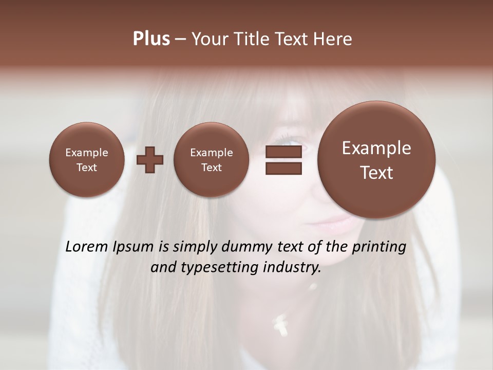 Brunette Pubescent Child PowerPoint Template