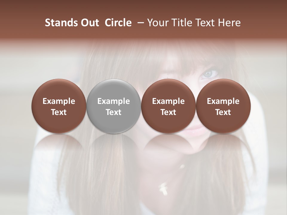 Brunette Pubescent Child PowerPoint Template