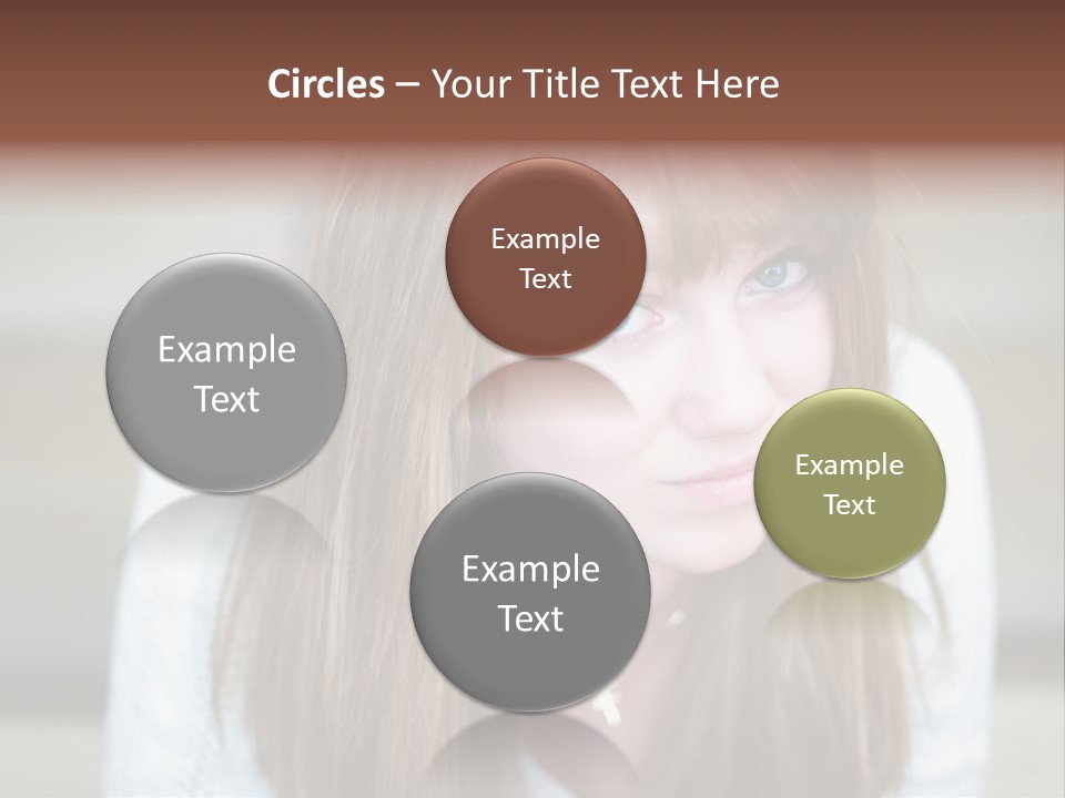 Brunette Pubescent Child PowerPoint Template