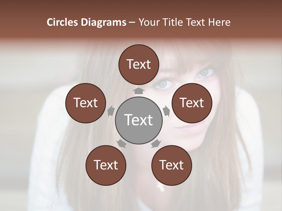 Brunette Pubescent Child PowerPoint Template