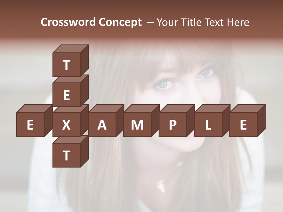 Brunette Pubescent Child PowerPoint Template