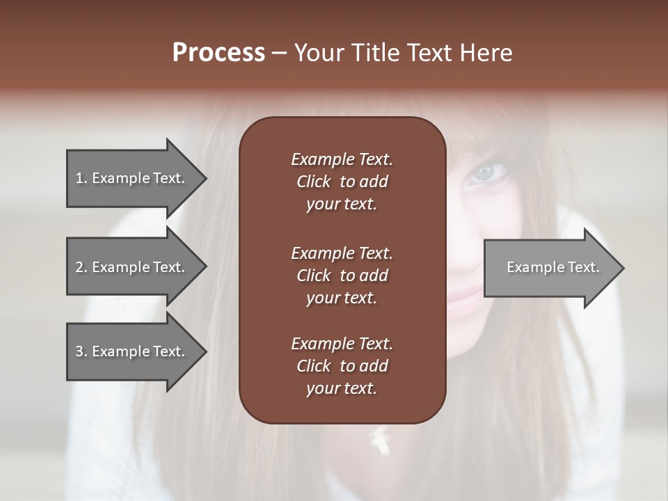 Brunette Pubescent Child PowerPoint Template