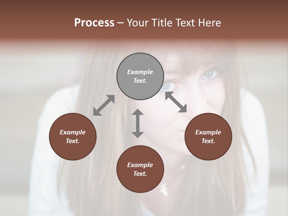 Brunette Pubescent Child PowerPoint Template