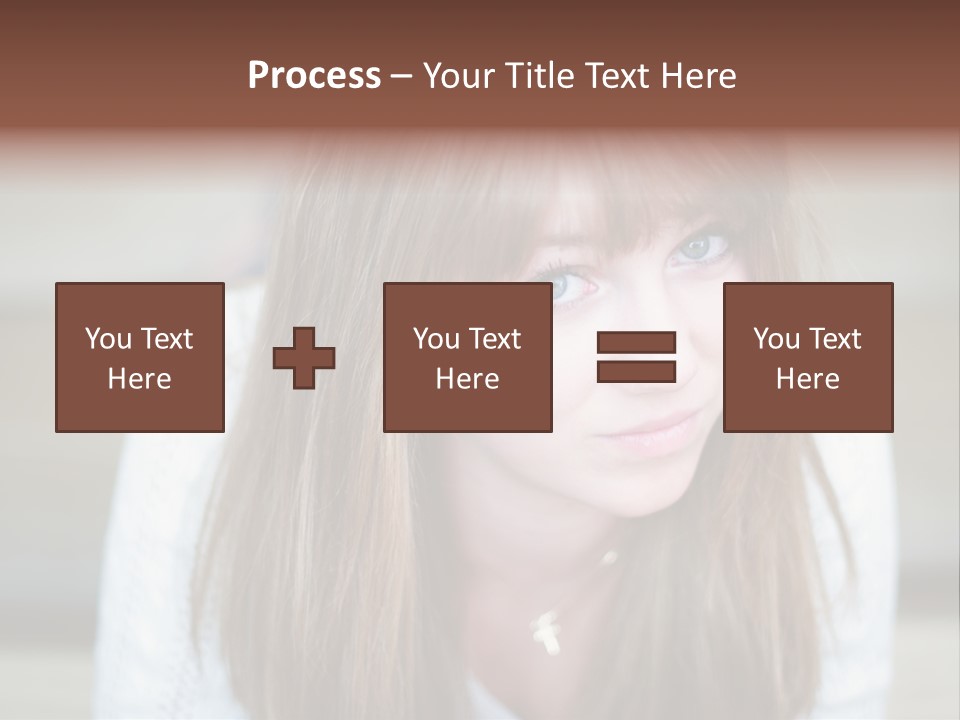 Brunette Pubescent Child PowerPoint Template