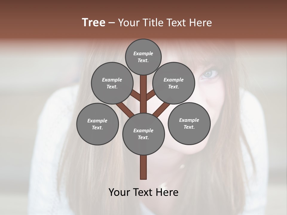 Brunette Pubescent Child PowerPoint Template