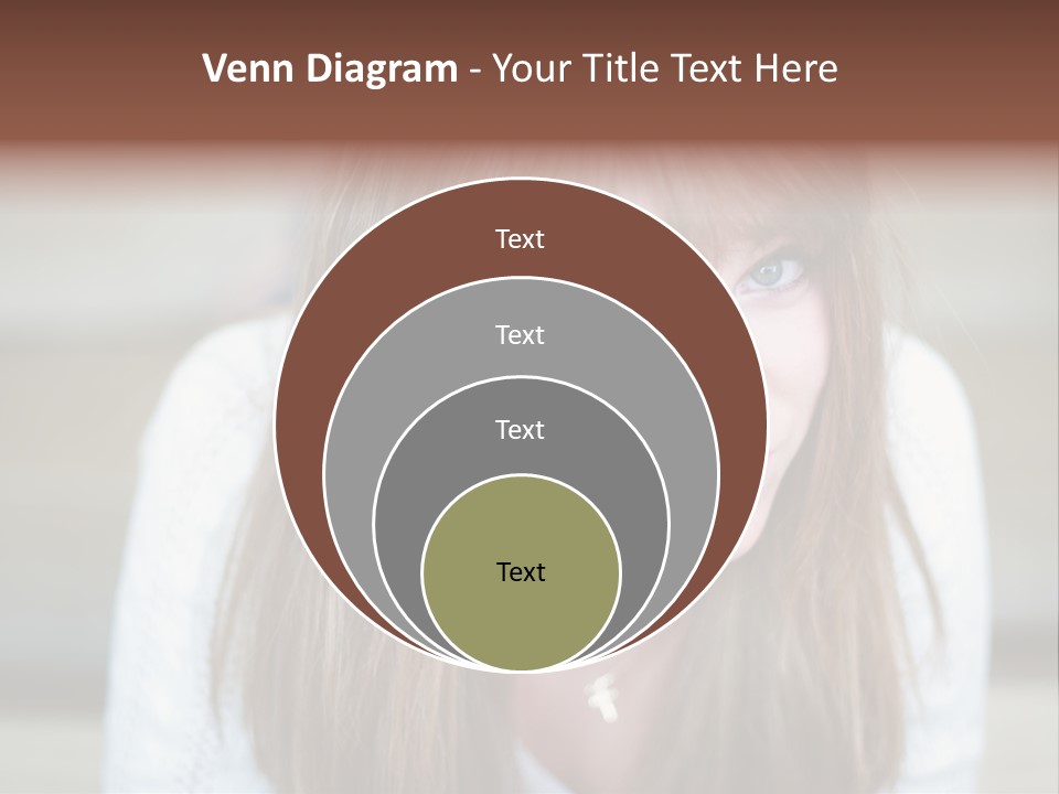 Brunette Pubescent Child PowerPoint Template