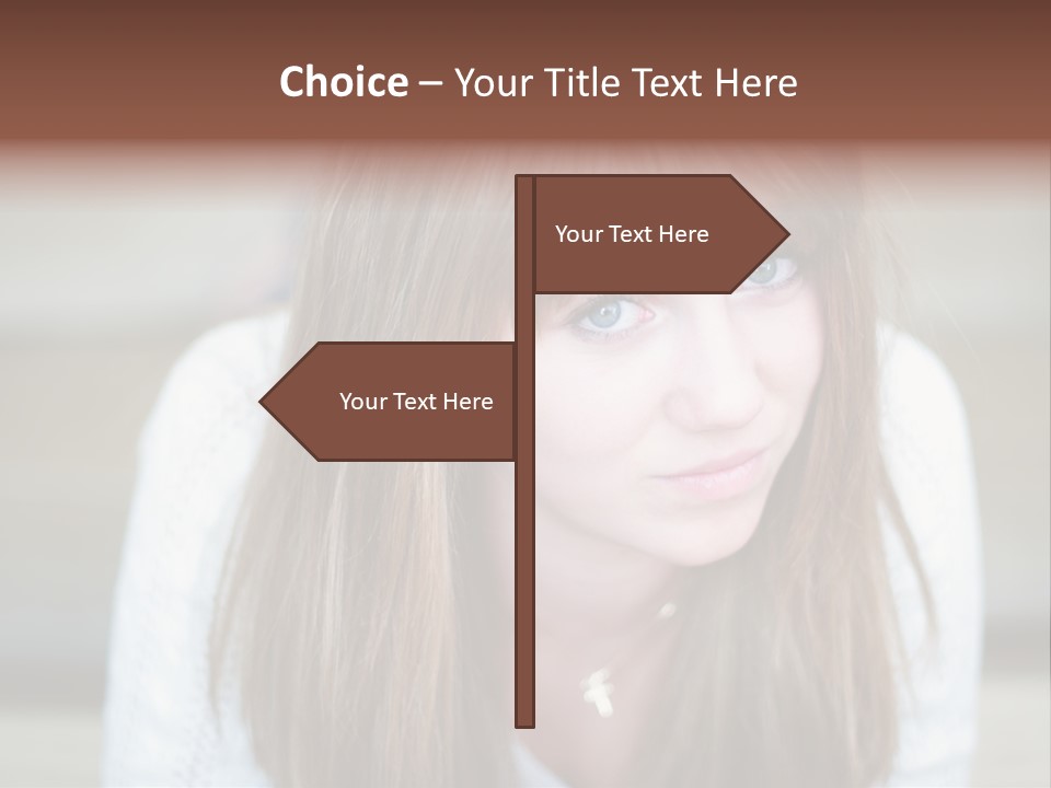 Brunette Pubescent Child PowerPoint Template