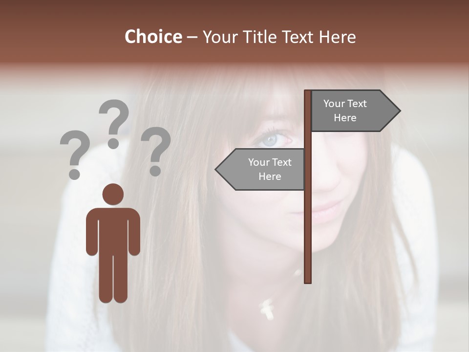 Brunette Pubescent Child PowerPoint Template