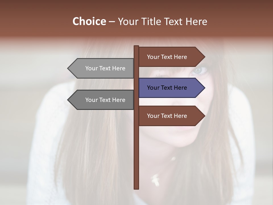 Brunette Pubescent Child PowerPoint Template