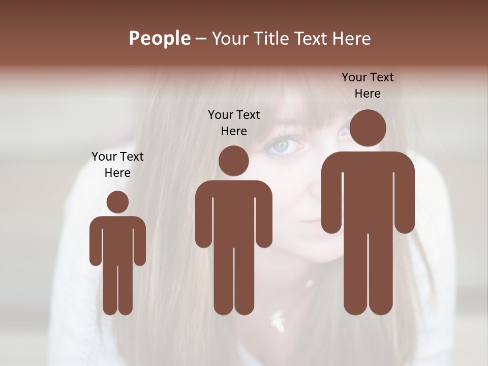 Brunette Pubescent Child PowerPoint Template