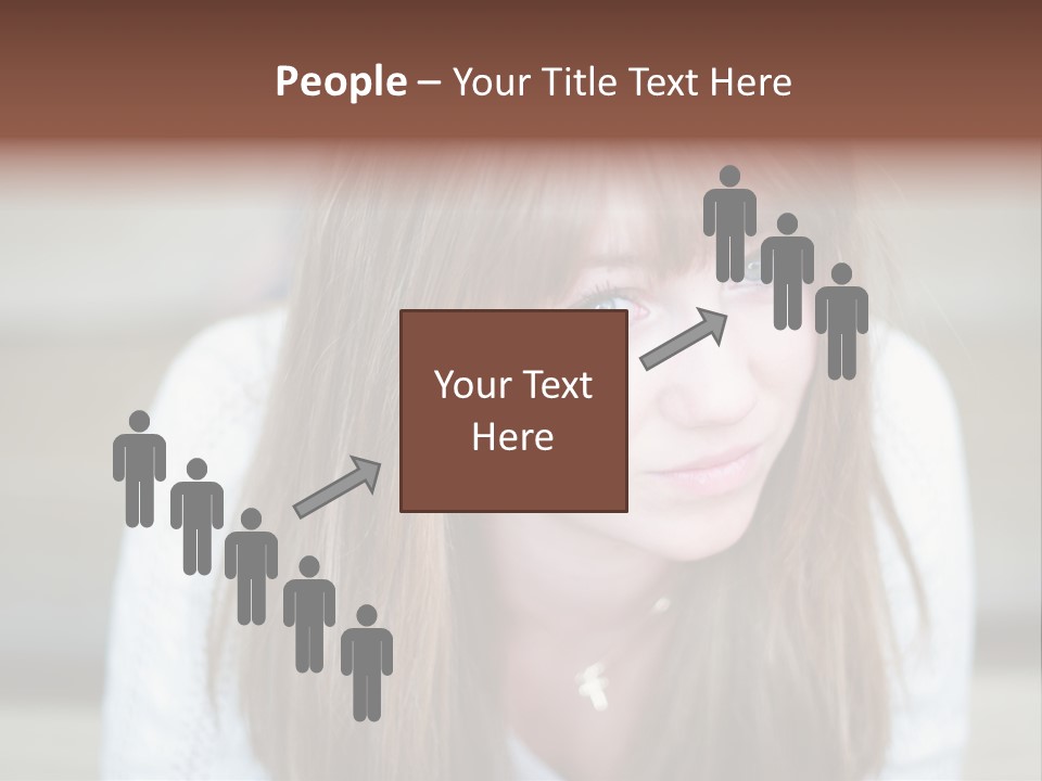 Brunette Pubescent Child PowerPoint Template