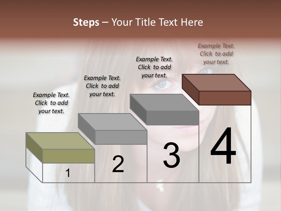 Brunette Pubescent Child PowerPoint Template