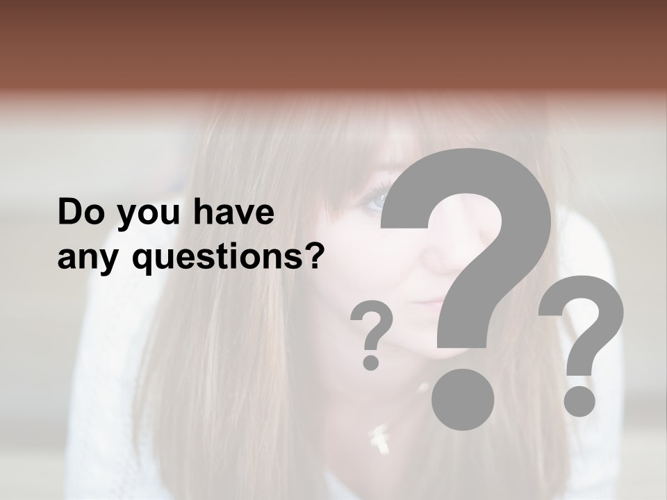 Brunette Pubescent Child PowerPoint Template