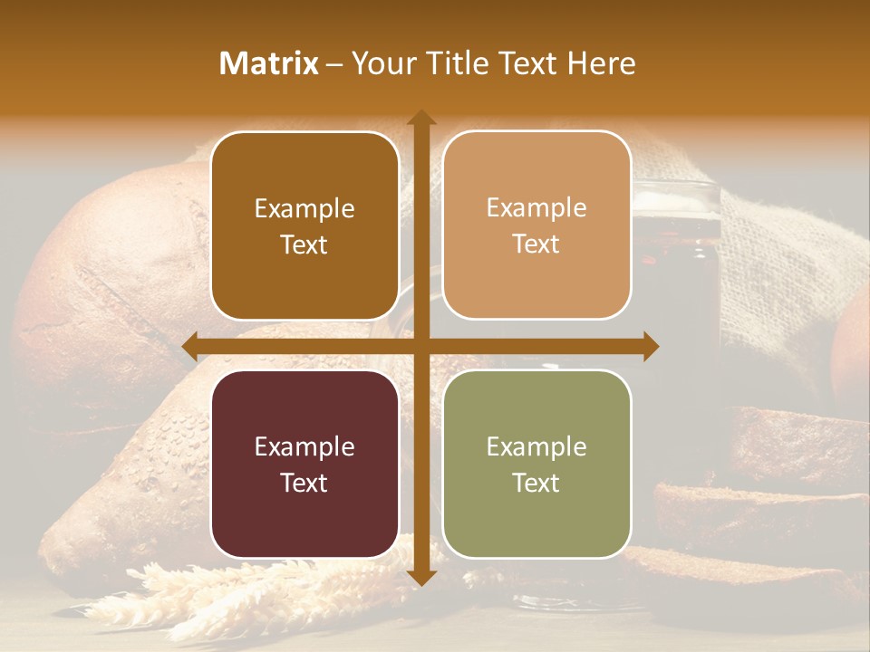 Brown Bubble Golden PowerPoint Template