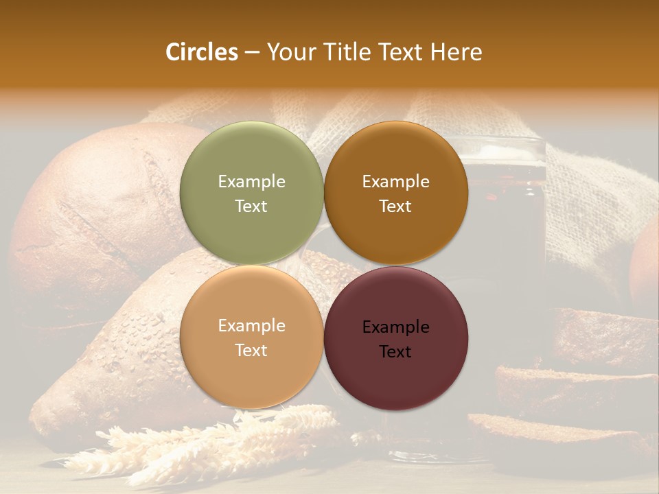 Brown Bubble Golden PowerPoint Template