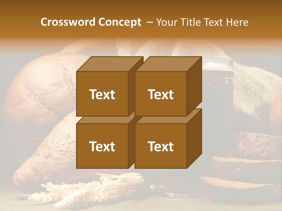 Brown Bubble Golden PowerPoint Template