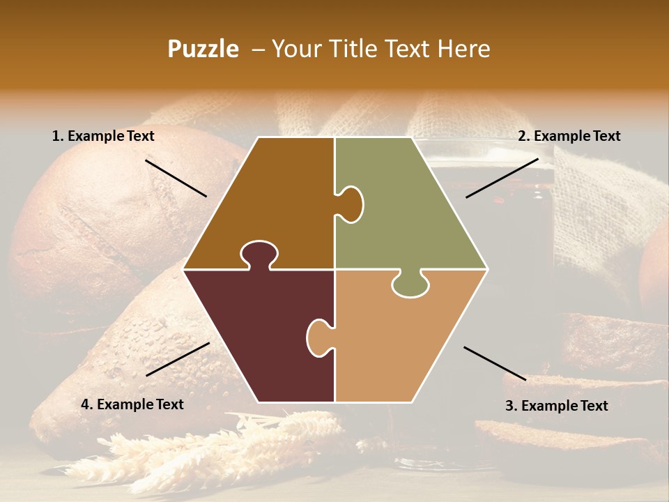 Brown Bubble Golden PowerPoint Template