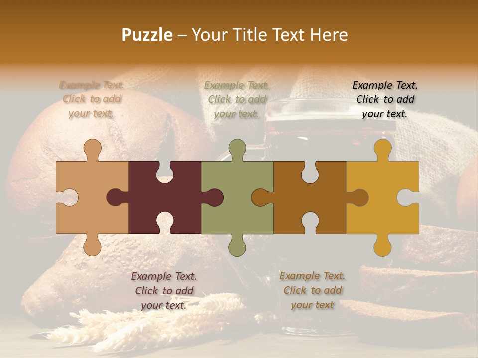 Brown Bubble Golden PowerPoint Template