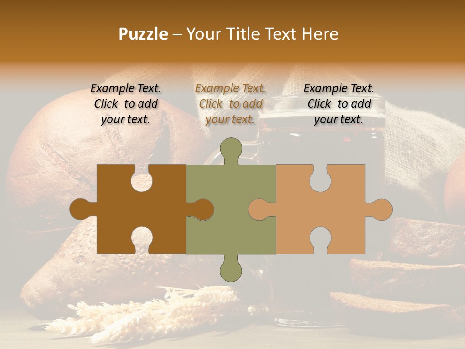 Brown Bubble Golden PowerPoint Template