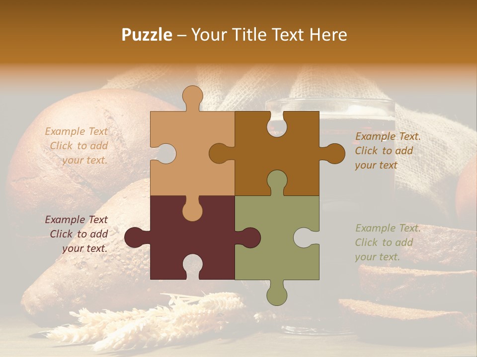 Brown Bubble Golden PowerPoint Template