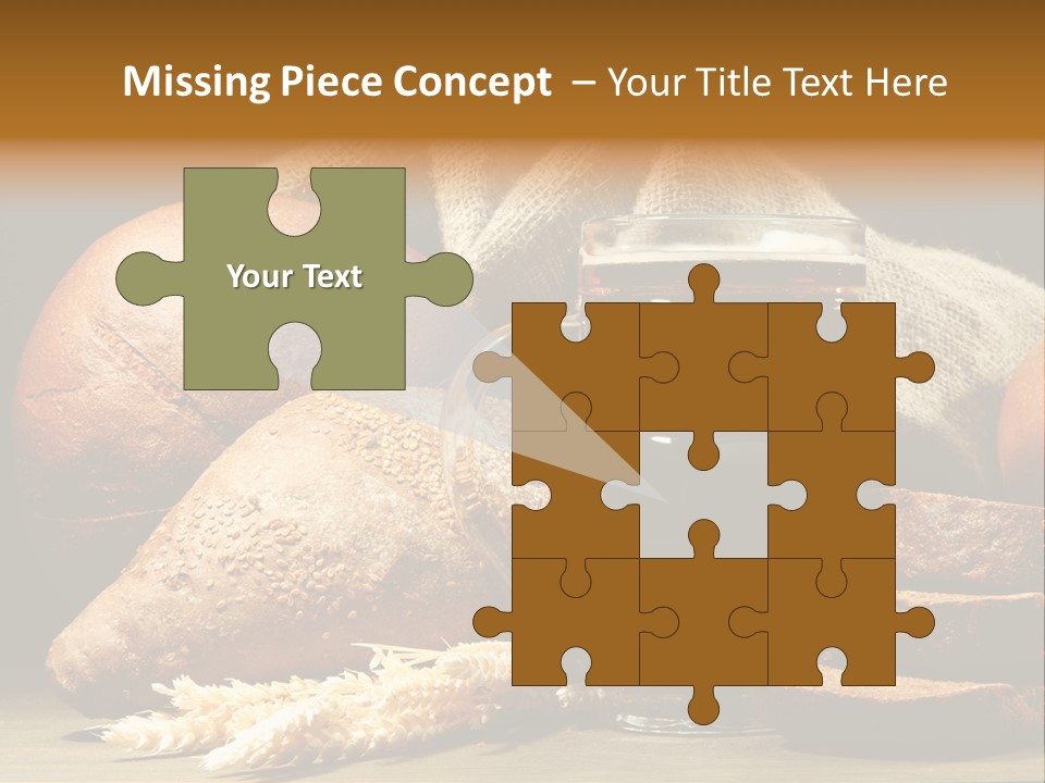 Brown Bubble Golden PowerPoint Template