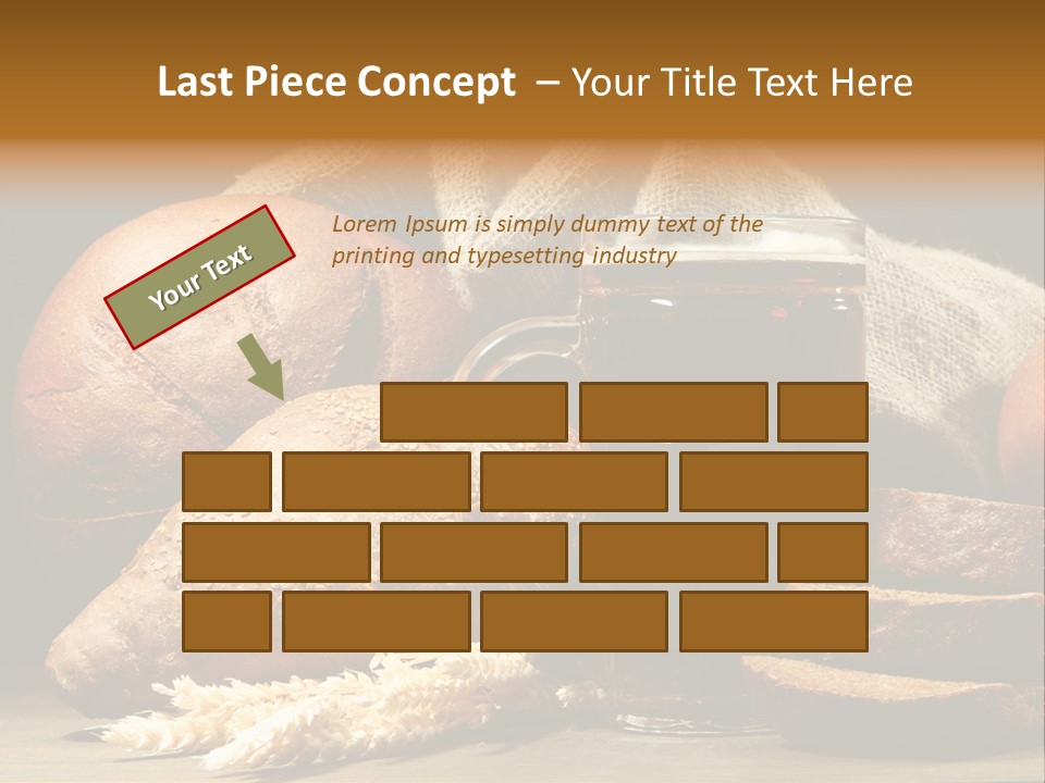 Brown Bubble Golden PowerPoint Template