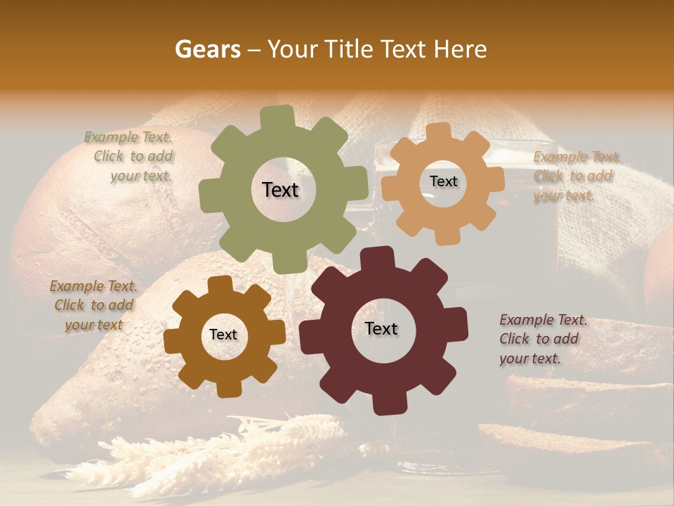 Brown Bubble Golden PowerPoint Template