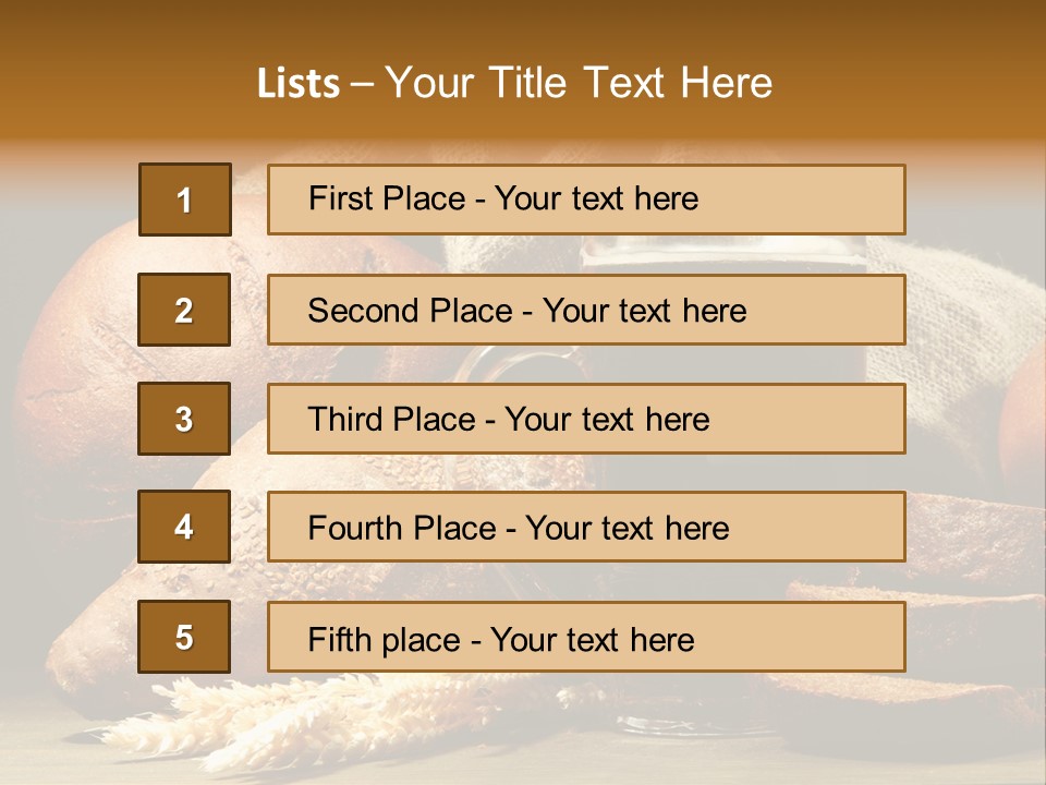 Brown Bubble Golden PowerPoint Template