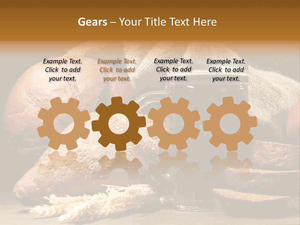 Brown Bubble Golden PowerPoint Template