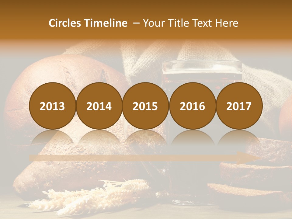 Brown Bubble Golden PowerPoint Template