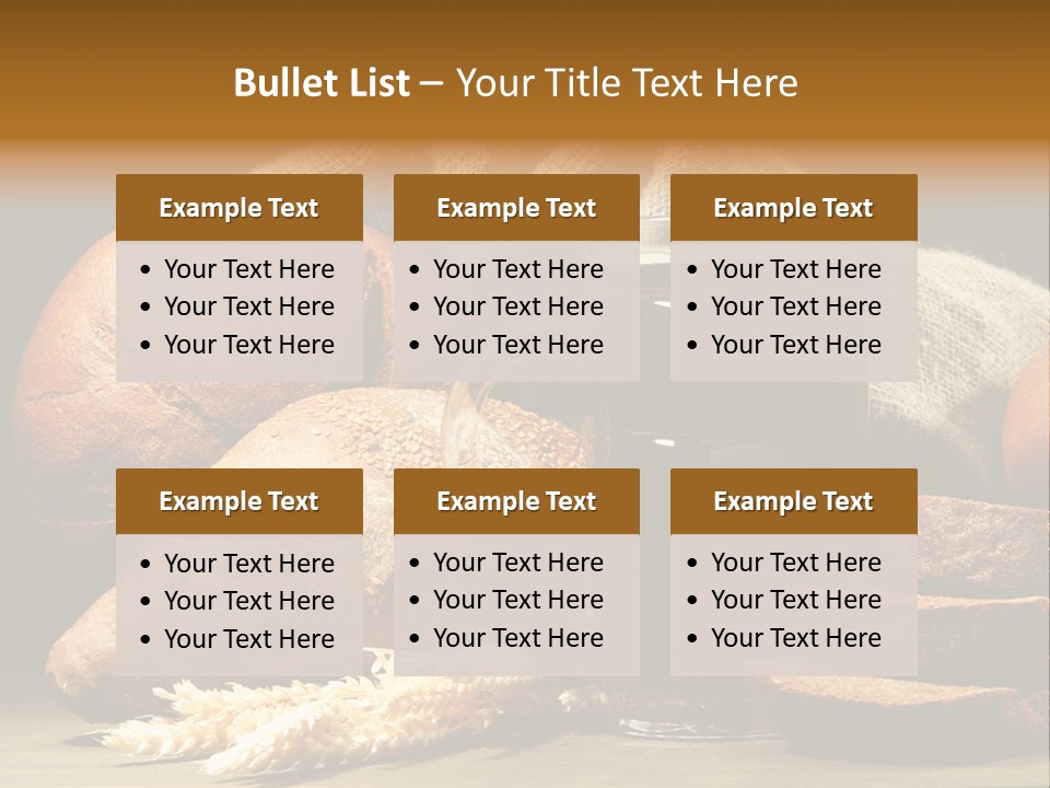 Brown Bubble Golden PowerPoint Template