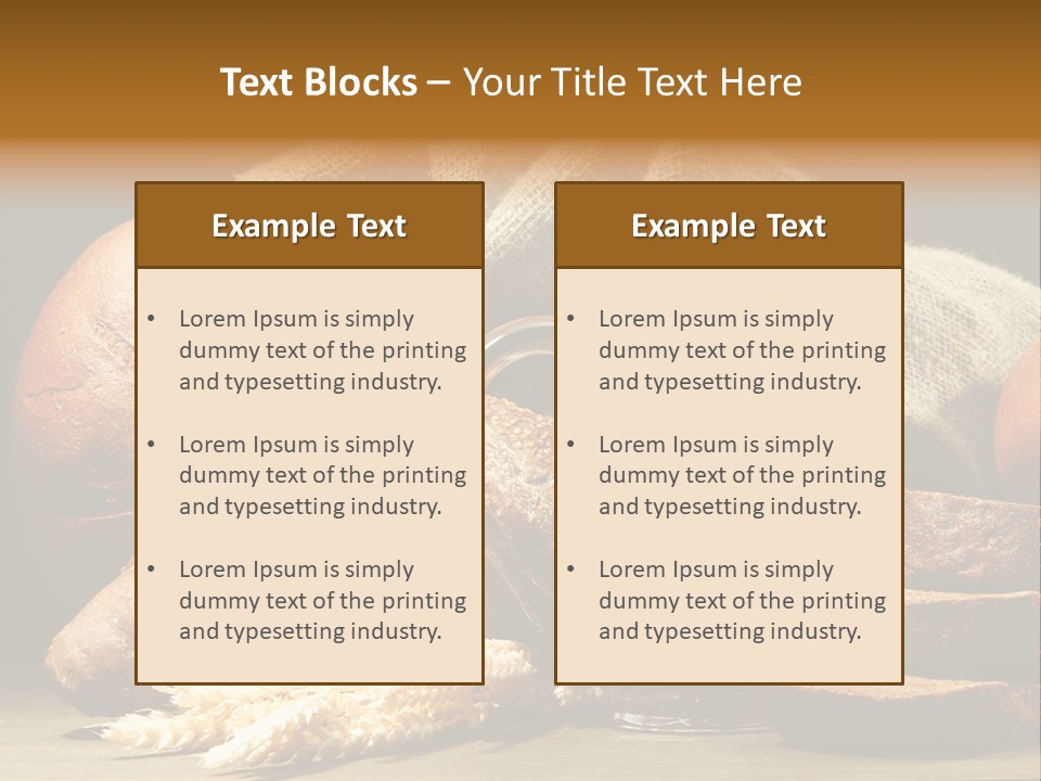 Brown Bubble Golden PowerPoint Template