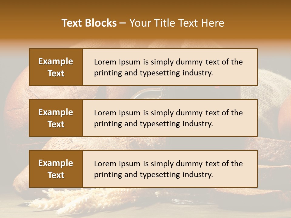 Brown Bubble Golden PowerPoint Template