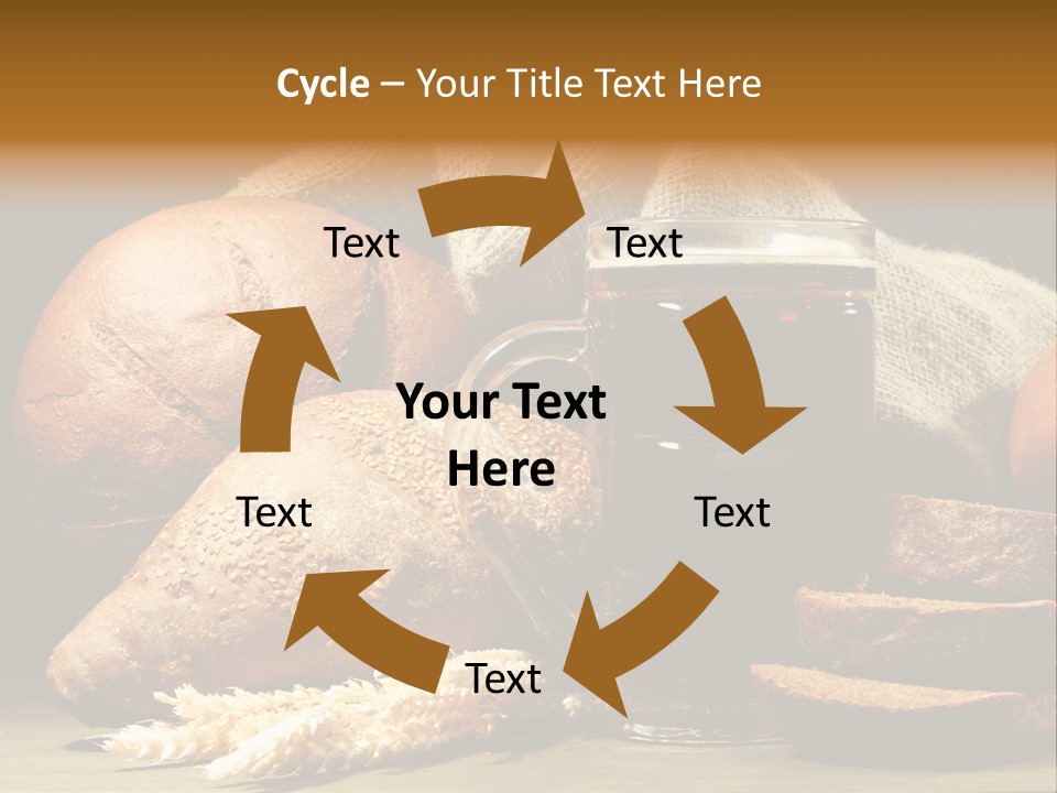 Brown Bubble Golden PowerPoint Template