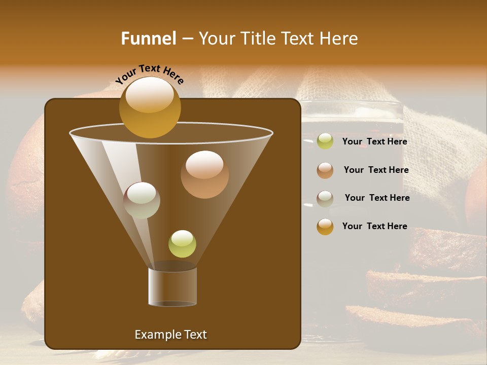 Brown Bubble Golden PowerPoint Template