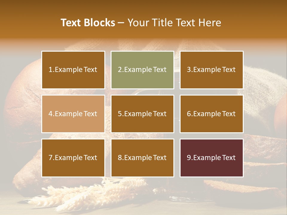 Brown Bubble Golden PowerPoint Template