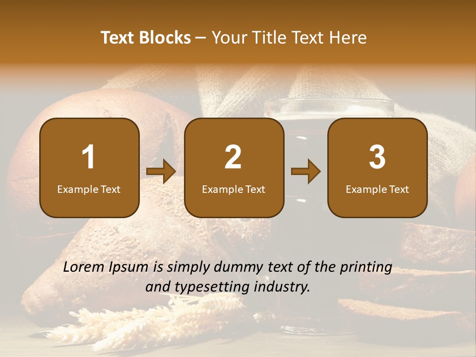 Brown Bubble Golden PowerPoint Template