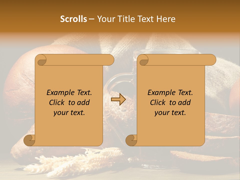 Brown Bubble Golden PowerPoint Template