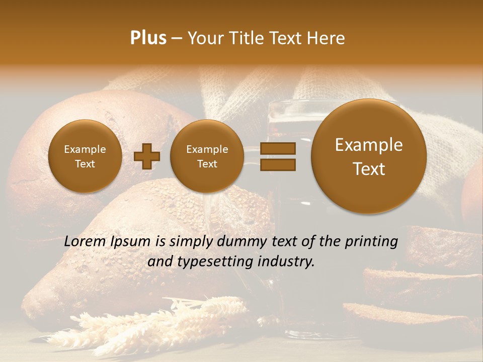 Brown Bubble Golden PowerPoint Template