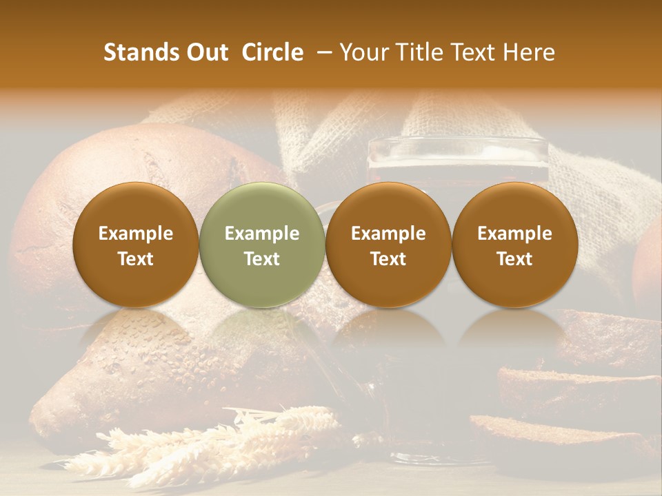 Brown Bubble Golden PowerPoint Template
