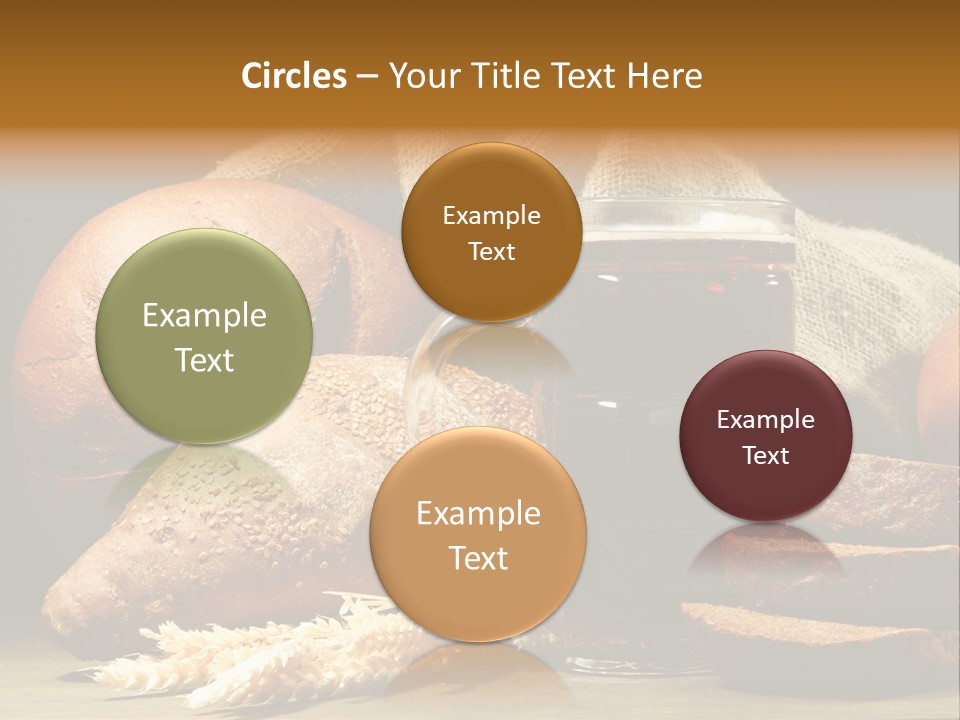 Brown Bubble Golden PowerPoint Template