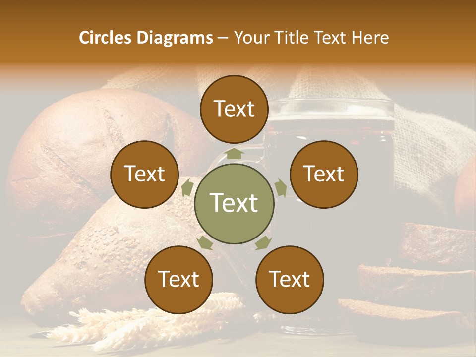 Brown Bubble Golden PowerPoint Template