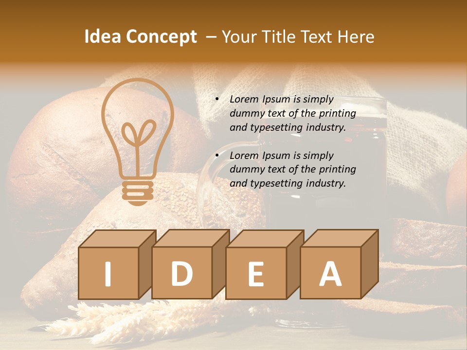 Brown Bubble Golden PowerPoint Template