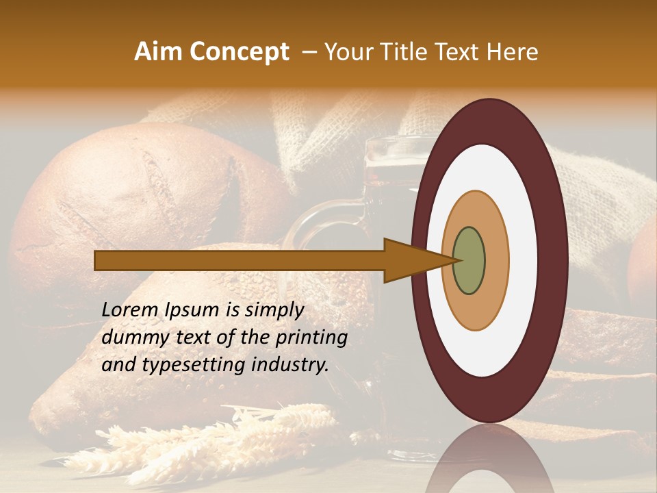 Brown Bubble Golden PowerPoint Template